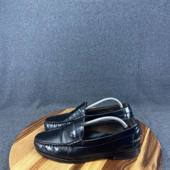 Allen Edmonds Kenwood Penny Loafers Mens 10.5E Black Leather Beefroll Shoes USA