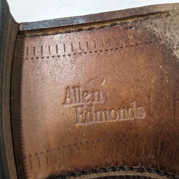 Allen Edmonds LaSalle classic brown leather Split Toe Oxford Dress Shoes sz 9.5
