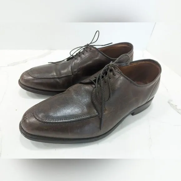 Allen Edmonds LaSalle classic brown leather Split Toe Oxford Dress Shoes sz 9.5