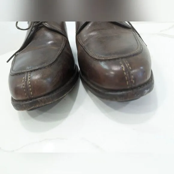 Allen Edmonds LaSalle classic brown leather Split Toe Oxford Dress Shoes sz 9.5