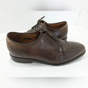Allen Edmonds LaSalle classic brown leather Split Toe Oxford Dress Shoes sz 9.5