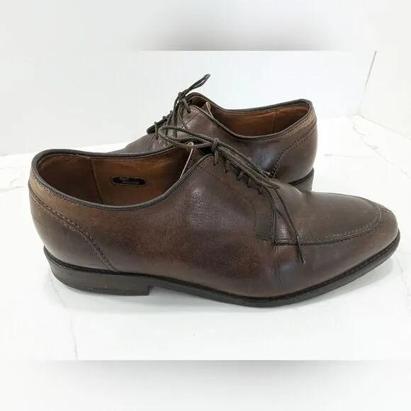 Allen Edmonds LaSalle classic brown leather Split Toe Oxford Dress Shoes sz 9.5