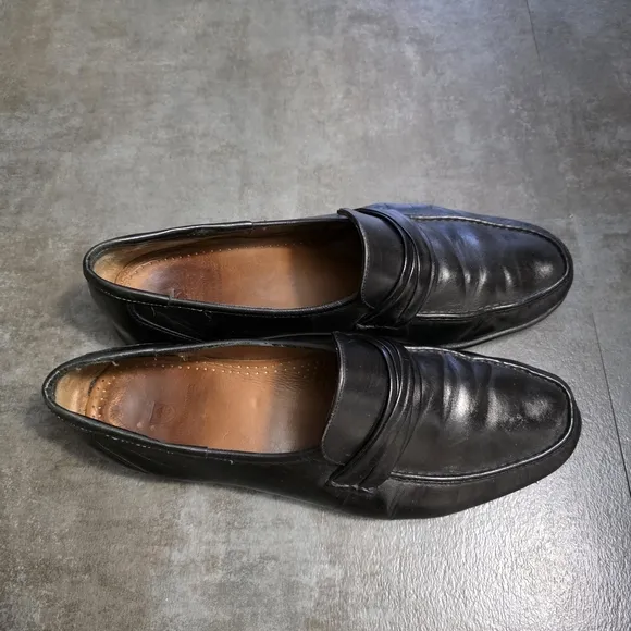 Allen Edmonds Leather Loafers, Black, Men's Size 11.5