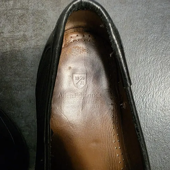Allen Edmonds Leather Loafers, Black, Men's Size 11.5