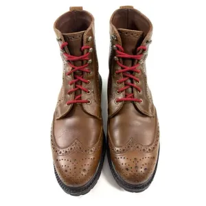 Allen Edmonds Long Branch Wingtip Brogue Lace Up Boots Size 10 Brown 6043