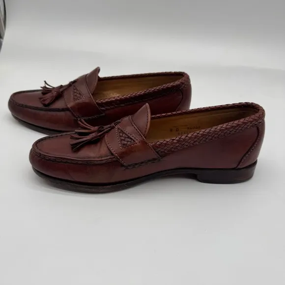 Allen Edmonds Maxfield Tassel Loafers Woven Leather Dress Shoes Slip On Size 9D