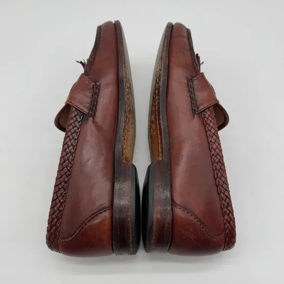 Allen Edmonds Maxfield Tassel Loafers Woven Leather Dress Shoes Slip On Size 9D