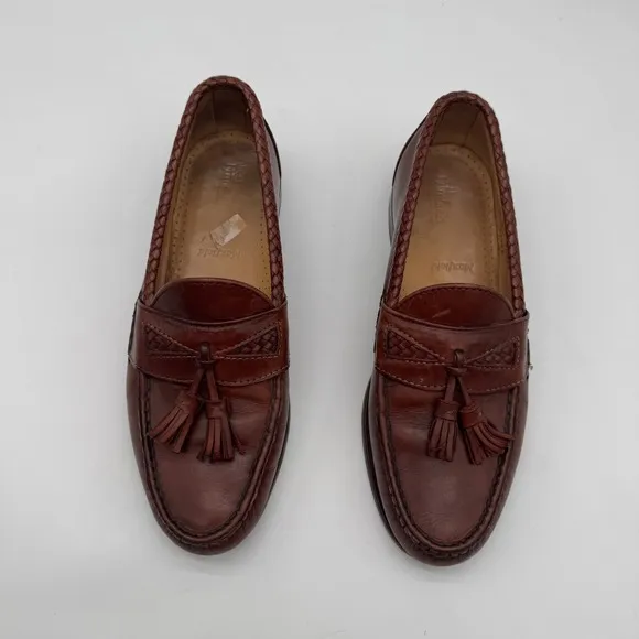 Allen Edmonds Maxfield Tassel Loafers Woven Leather Dress Shoes Slip On Size 9D