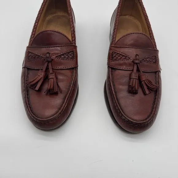 Allen Edmonds Maxfield Tassel Loafers Woven Leather Dress Shoes Slip On Size 9D