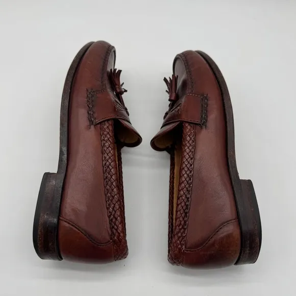 Allen Edmonds Maxfield Tassel Loafers Woven Leather Dress Shoes Slip On Size 9D