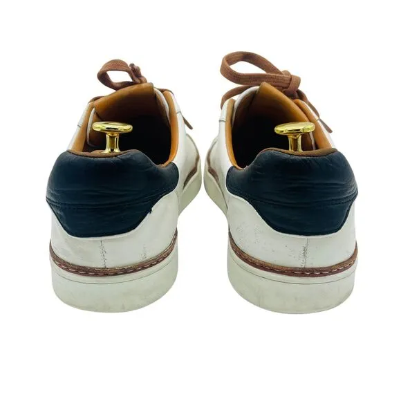 Allen Edmonds Mens Alpha Sneakers Shoes Casual White Leather Size 11.5