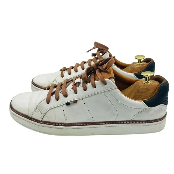 Allen Edmonds Mens Alpha Sneakers Shoes Casual White Leather Size 11.5