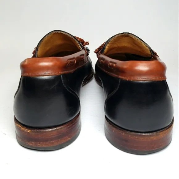 Allen Edmonds Men's Black &amp; Brown Leather Loafers Shoes Size 8.5 Made in…