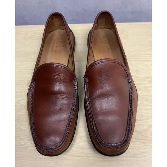 Allen Edmonds Mens Conway 5989 Brown Leather Penny Loafer Dress Shoes Size 11D