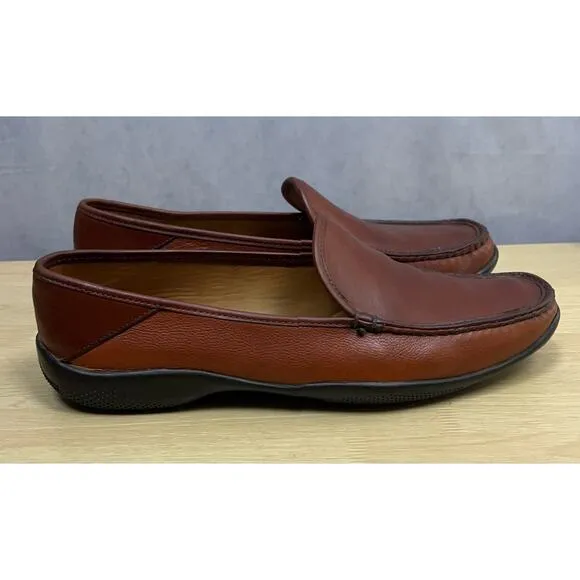 Allen Edmonds Mens Conway 5989 Brown Leather Penny Loafer Dress Shoes Size 11D