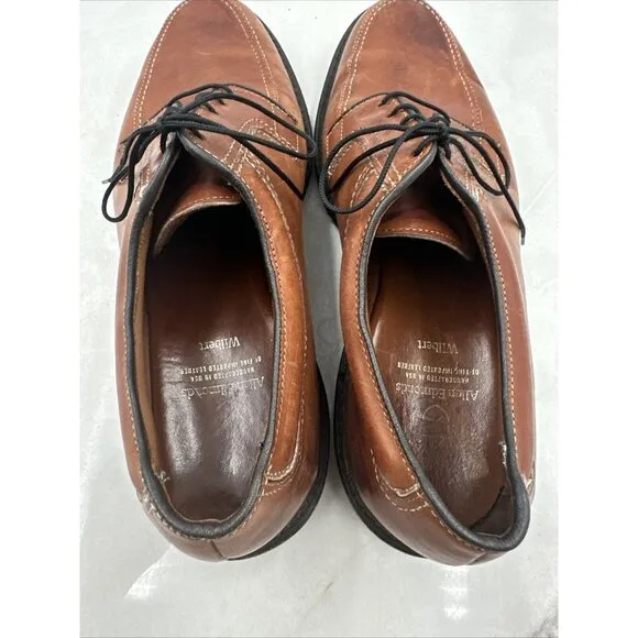 ALLEN EDMONDS Mens Wilbert Brown Leather Oxford Comfort Dress Shoes Sz 10 D USA