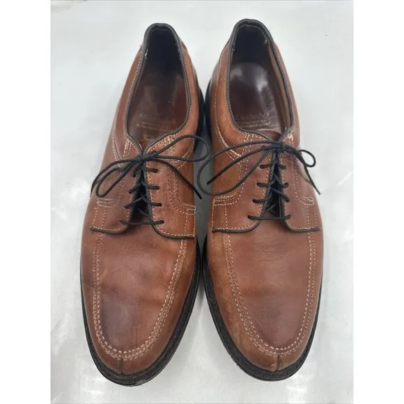 ALLEN EDMONDS Mens Wilbert Brown Leather Oxford Comfort Dress Shoes Sz 10 D USA