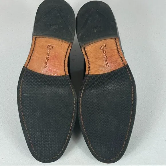 Allen Edmonds Oxford Shoes Mens 10 D Park Avenue Black Leather Cap-toe Lace Up