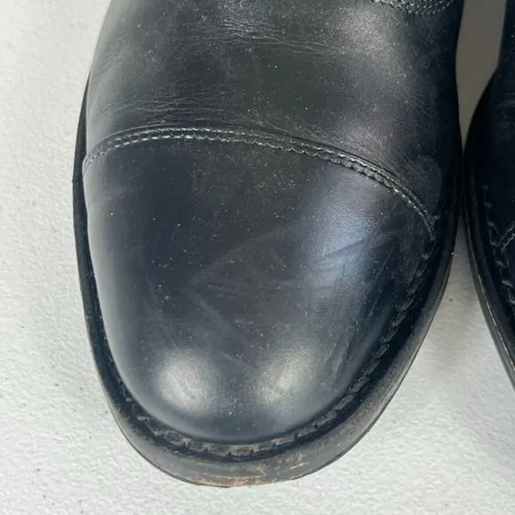 Allen Edmonds Oxford Shoes Mens 10 D Park Avenue Black Leather Cap-toe Lace Up