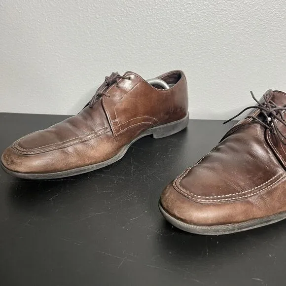 Allen Edmonds Tribeca $220 Men's Apron Toe Dress Shoes Size 11 D Leather Brown