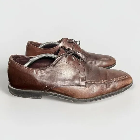 Allen Edmonds Tribeca $220 Men's Apron Toe Dress Shoes Size 11 D Leather Brown