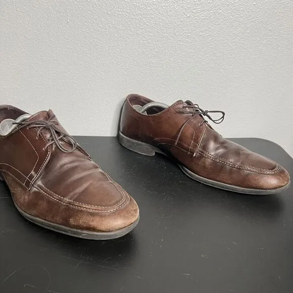 Allen Edmonds Tribeca $220 Men's Apron Toe Dress Shoes Size 11 D Leather Brown