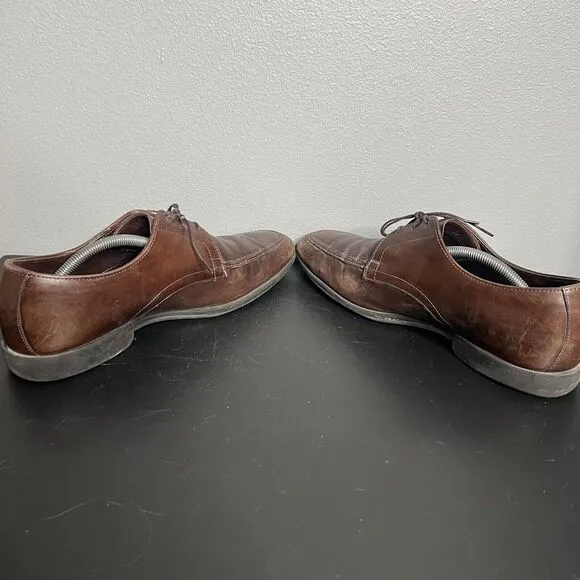 Allen Edmonds Tribeca $220 Men's Apron Toe Dress Shoes Size 11 D Leather Brown
