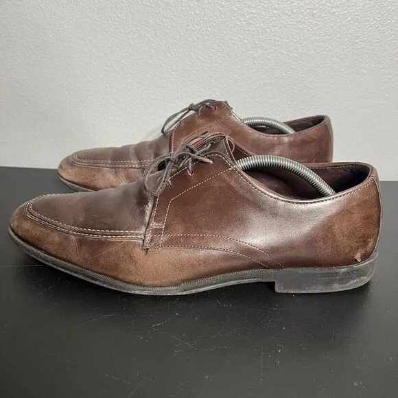 Allen Edmonds Tribeca $220 Men's Apron Toe Dress Shoes Size 11 D Leather Brown