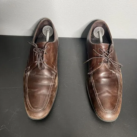 Allen Edmonds Tribeca $220 Men's Apron Toe Dress Shoes Size 11 D Leather Brown