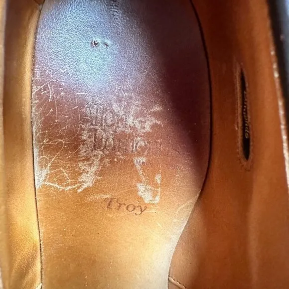 Allen Edmonds Troy Brown Leather Cap Toe Oxford Dress Shoes Office Size 10.5