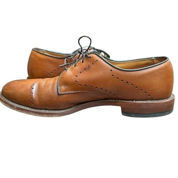 Allen Edmonds Troy Brown Leather Cap Toe Oxford Dress Shoes Office Size 10.5