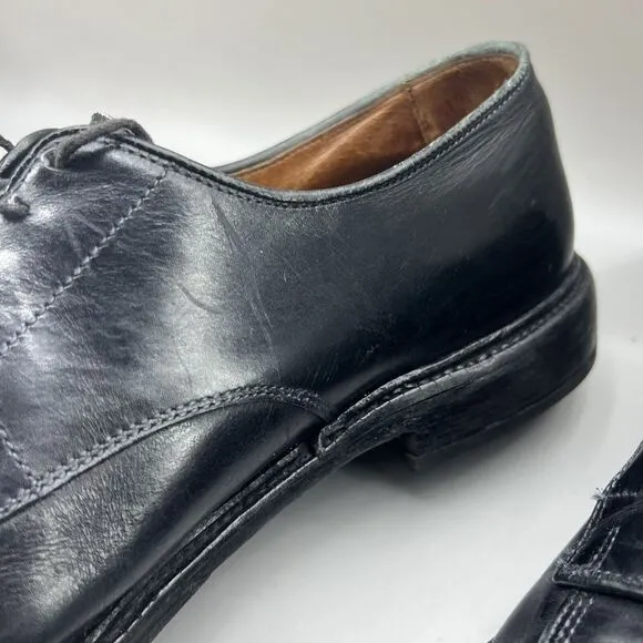 Allen Edmonds Walton Shoes Men Size 11.5 E Black Leather Oxford Split Toe Dress