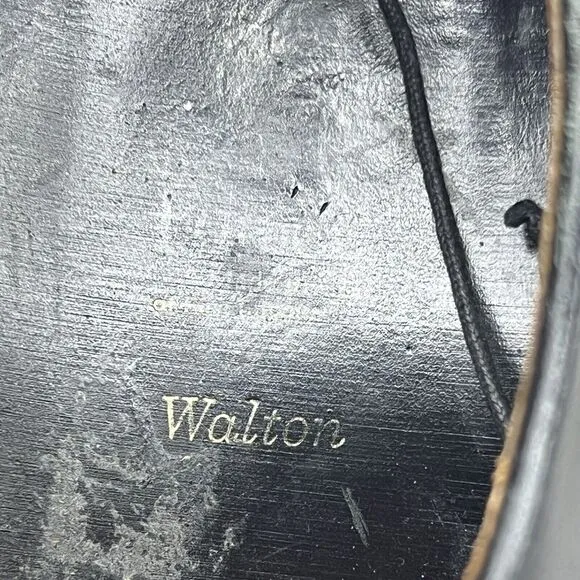 Allen Edmonds Walton Shoes Men Size 11.5 E Black Leather Oxford Split Toe Dress