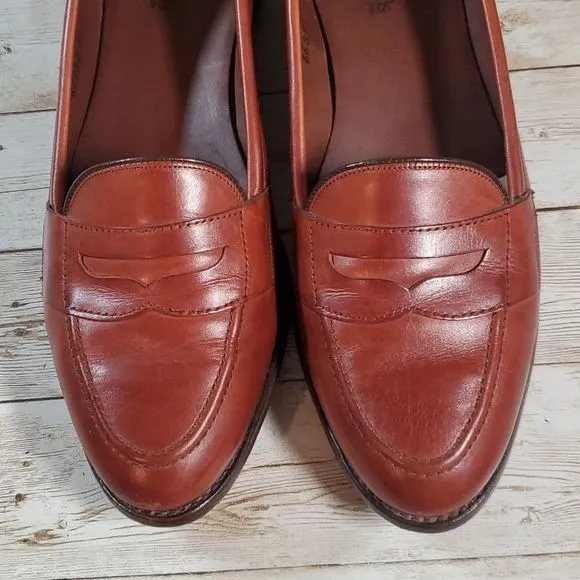Allen Edmonds Women's Brookline Loafers Cognac Brown Size 10B‎ Ladies Loafers