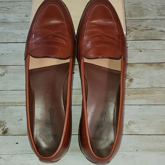 Allen Edmonds Women's Brookline Loafers Cognac Brown Size 10B‎ Ladies Loafers