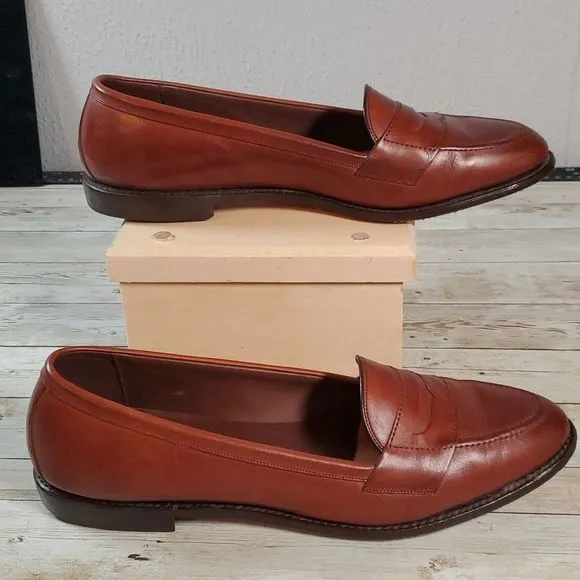 Allen Edmonds Women's Brookline Loafers Cognac Brown Size 10B‎ Ladies Loafers