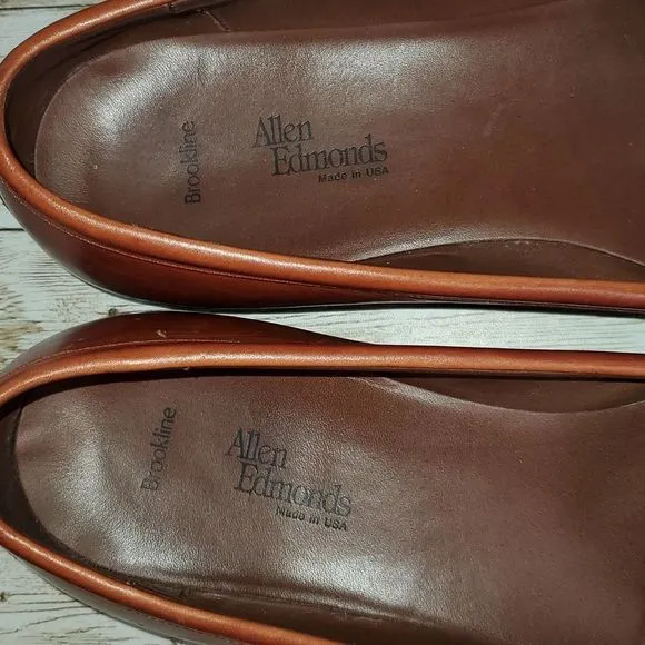 Allen Edmonds Women's Brookline Loafers Cognac Brown Size 10B‎ Ladies Loafers