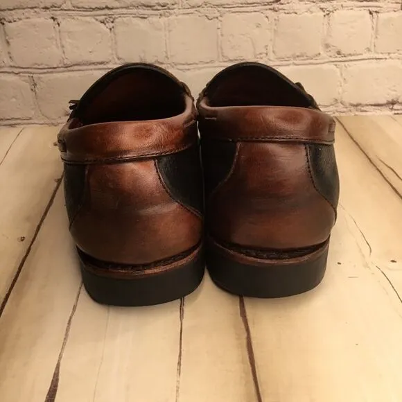 Allen Edmonds Men's Shoes Nashua Black Grain Brown Tassel Loafers SZ 10 D