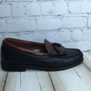 Allen Edmonds Men's Shoes Nashua Black Grain Brown Tassel Loafers SZ 10 D