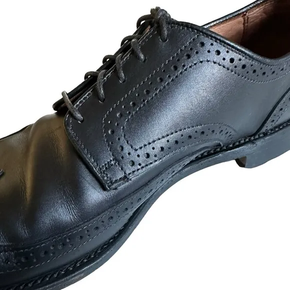 ALLEN EDMUNDS STUGGART BLACK LEATHER OXFORD SHOES SIZE 13