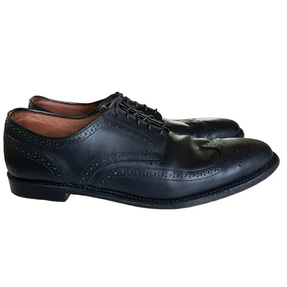 ALLEN EDMUNDS STUGGART BLACK LEATHER OXFORD SHOES SIZE 13