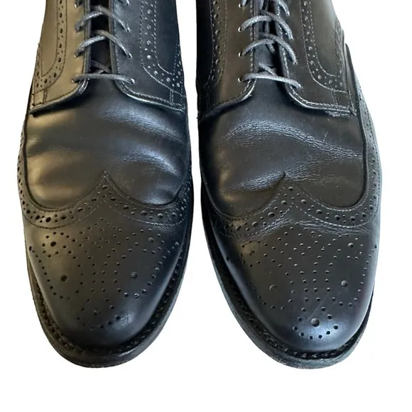 ALLEN EDMUNDS STUGGART BLACK LEATHER OXFORD SHOES SIZE 13