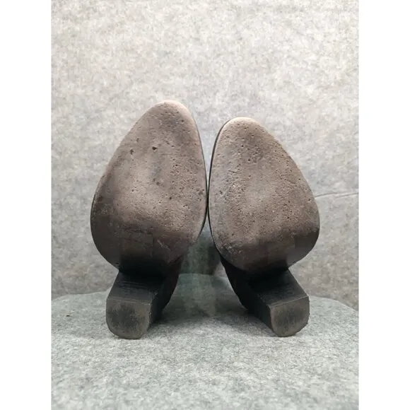 Allsaints Boots Womens Size 36 Brown‎ Suede Zip Up Ankle Booties Shoes