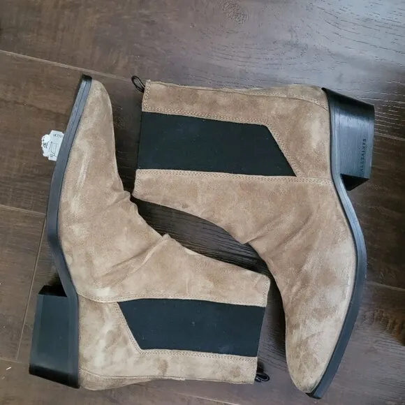 ALLSAINTS Markus Western Boots Womens 9 Suede Neutral Designer Rugged