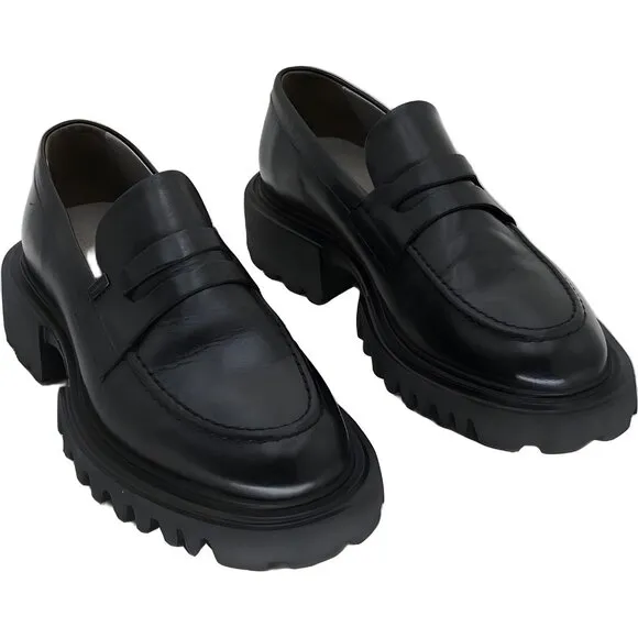 AllSaints Women's Lola Leather Loafer EU 37 - Chic and Stylish