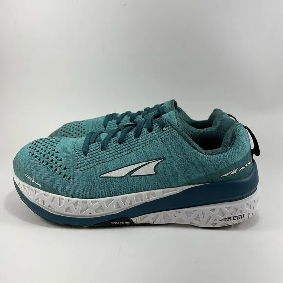 Altra Paradigm 4.5 Knit Running Shoes Womens Size 6.5 Teal Mesh Athletic Comfort