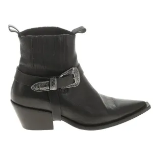 Anine Bing Western Ankle Boot, Black, Size 40