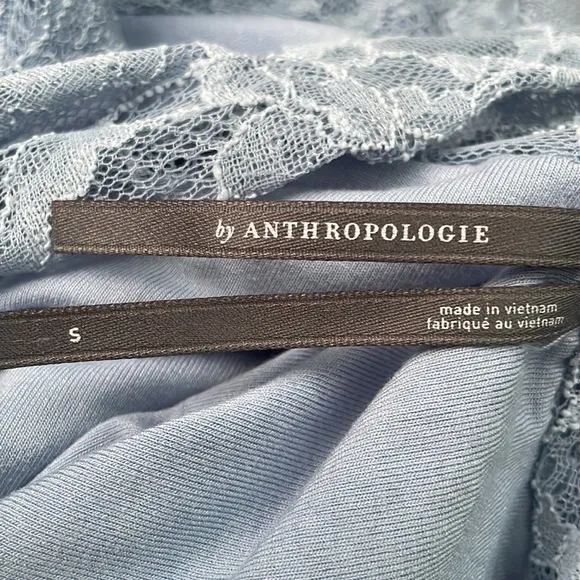 Anthropologie • maya ruched cowl neck lace dress baby blue sz S