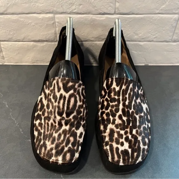 Anyi Lu sz 39.5 US 9 Leopard calf hair loafers Shoes