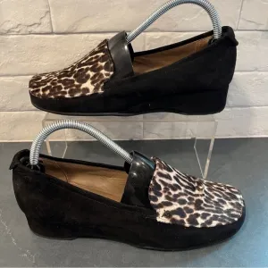 Anyi Lu sz 39.5 US 9 Leopard calf hair loafers Shoes